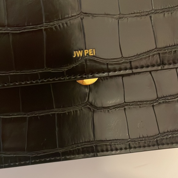 JW Pei Mini Flap Crossbody in Black Croc - Picture 4 of 4